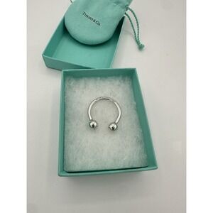 Tiffany & Co. 925 Sterling Silver Vintage Key Ring With Charm Engraved